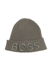 BOSS Kidswear bonnet à logo brodé - Vert