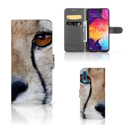 Samsung Galaxy A50 | Telefoonhoesje | Met pasjeshouder | Cheetah