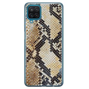 Samsung Galaxy A12 siliconen hoesje - Golden snake