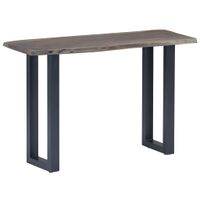 Wandtafel 115x35x76 cm massief acaciahout en ijzer grijs