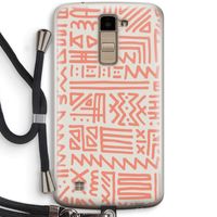 Marrakech Pink: LG K10 (2016) Transparant Hoesje met koord