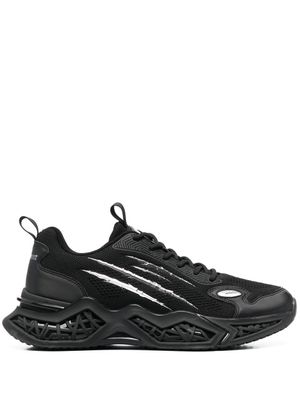 Plein Sport baskets à design à empiècements - Noir
