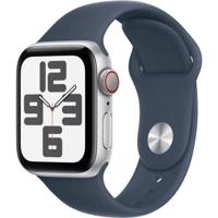 Apple Watch SE GPS+Cell 40mm alu zilver/blauw sportband S/M - thumbnail