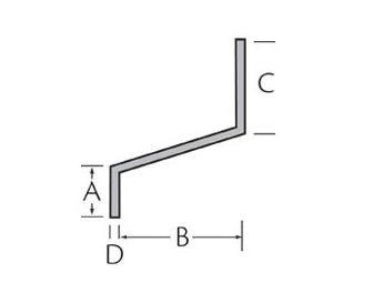 Z-profiel 20 x 60 x 20 x 3 mm