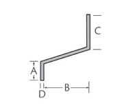 Z-profiel 20 x 60 x 20 x 3 mm