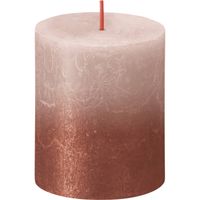 Rustiek fading metallic stompkaars 80/68 Misty pink Amber - thumbnail