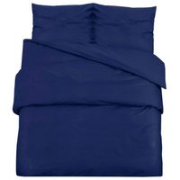 vidaXL Dekbedovertrekset 240x220 cm microvezel marineblauw