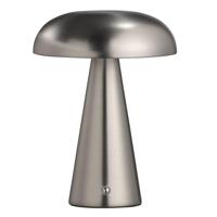 Leen Bakker - Tafellamp Eljereau - Zilver - Ø14 X 20,5 Cm - Metaal - Zilverkleurig - 15.5x15.5x20.5 Cm
