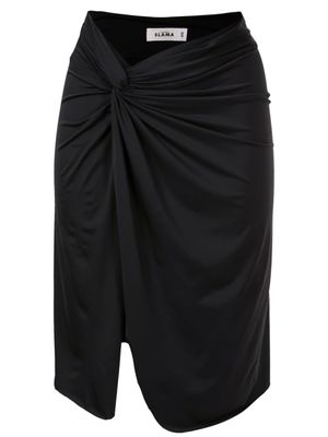 Amir Slama t-shirt asymétrique à détails froncés - Noir