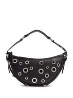BY FAR mini sac à bandoulière en cuir à œillets - Noir