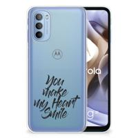 Motorola Moto G31 | G41 | Siliconen hoesje | met naam Heart Smile
