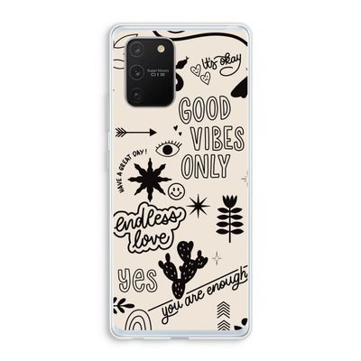 Good vibes: Samsung Galaxy S10 Lite Transparant Hoesje