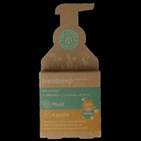 The Green Lab Co Handzeep navulset munt & kamille 4 Stuks