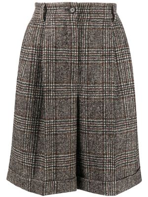 Dolce & Gabbana short à motif Prince De Galles - Marron