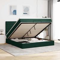 Ottoman bed met matrassen en LED's 160x200cm fluweel