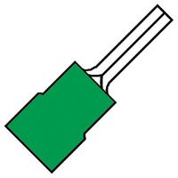 Geïsoleerde micro Pensteker groen P10 voor draad 0,1-0,5 mm2 100 stuks klemko 101425