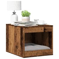 Kattenbakkast 47x59x42 cm bewerkt hout oud houtkleurig Kattenbakkast 47x59x42 cm bewerkt hout oud houtkleurig