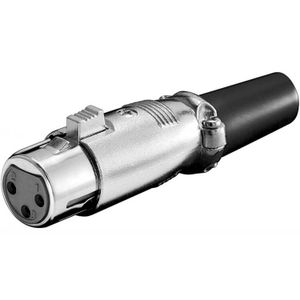 Goobay 11223 kabel-connector XLR-3 pin Zwart, Zilver