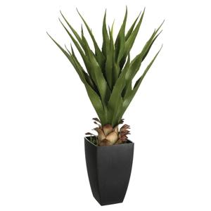 Atmosphera Agave Rect kunstplant in pot van cement 73 cm - Nepplanten - woestijn plant