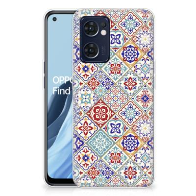 OPPO Reno 7 5G | Find X5 Lite | TPU | Siliconen hoesje | Tiles Color OPPO Reno 7 5G | Find X5 Lite | TPU | Siliconen hoesje | Tiles Color