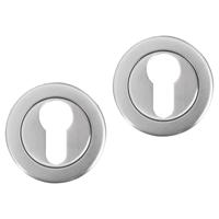 Differnz | Rozet met cilindergat | Mat Chroom | Rond | 53mm Differnz | Rozet met cilindergat | Mat Chroom | Rond | 53mm