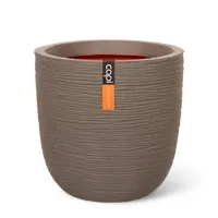 Bloempot Bol Rib NL Warm Taupe 35 34 Capi Europe
