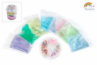 Unicorn mix je eigen putty met glitter en kralen 700gram 12,5cm