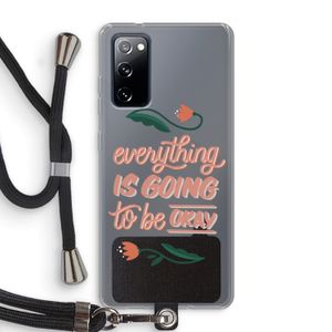 Optimistic flower girl: Samsung Galaxy S20 FE / S20 FE 5G Transparant Hoesje met koord