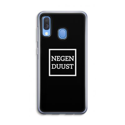 Negenduust black: Samsung Galaxy A40 Transparant Hoesje