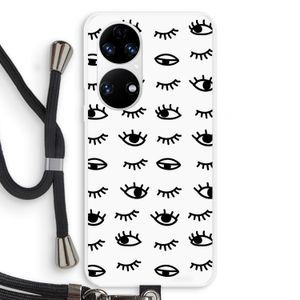 Eye pattern #2: Huawei P50 Transparant Hoesje met koord