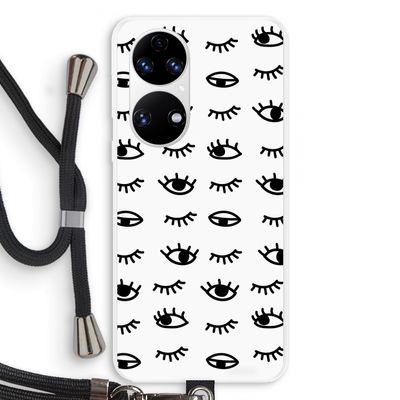 Eye pattern #2: Huawei P50 Transparant Hoesje met koord
