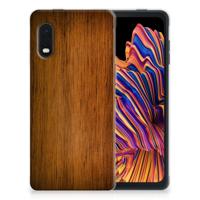 Samsung Xcover Pro | Bumper Hoesje | Donker Hout