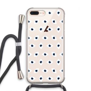 Eyes pattern: iPhone 7 PLUS Transparant Hoesje met koord