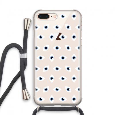 Eyes pattern: iPhone 7 PLUS Transparant Hoesje met koord
