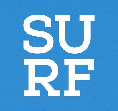 Tipografie Surf Muursticker