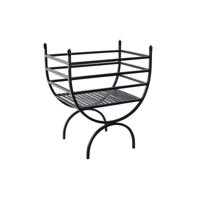 Houtopslag DKD Home Decor Zwart Staal 48 x 30 x 57 cm Houtblok standaard