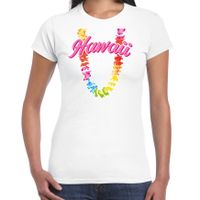 Hawaii slinger t-shirt wit voor dames - thumbnail