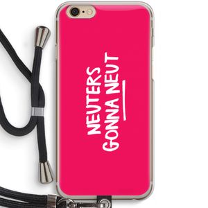 Neuters (roze): iPhone 6 / 6S Transparant Hoesje met koord