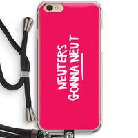 Neuters (roze): iPhone 6 / 6S Transparant Hoesje met koord
