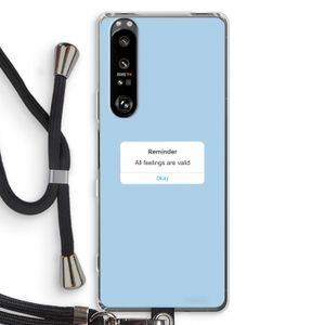 Reminder: Sony Xperia 1 III Transparant Hoesje met koord