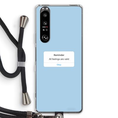 Reminder: Sony Xperia 1 III Transparant Hoesje met koord