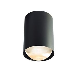 Trizo21 Bily 16 up Plafondlamp - Zwart frame - Zilveren ring