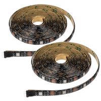 2x Stuks LED Lichtstrip multikleur USB zelfklevend met afstandsbediening 3 meter