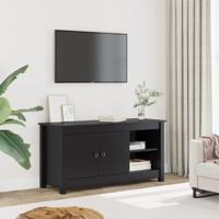 Tv-meubel 103x36,5x52 cm massief grenenhout zwart