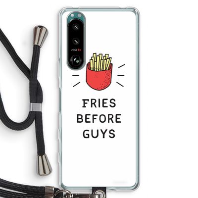 Fries before guys: Sony Xperia 5 III Transparant Hoesje met koord