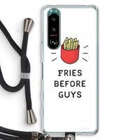Fries before guys: Sony Xperia 5 III Transparant Hoesje met koord