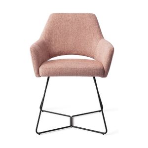 Jesper Home Yanai eetkamerstoel Pink Punch beehive black