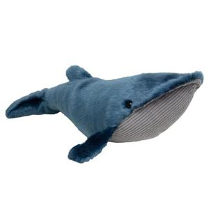 Nature Planet Pluche vinvis/walvis - knuffel walvis - blauw - 36 cm - zeedieren knuffel