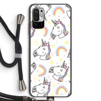 Rainbow Unicorn: Xiaomi Redmi Note 10 5G Transparant Hoesje met koord