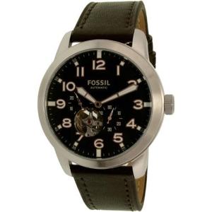 Fossil heren ME3118 &apos;Pilot 54&apos; chronograaf automatisch bruin lederen horloge